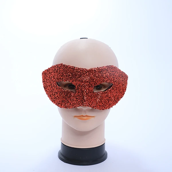 Red Gluittered Design Mask