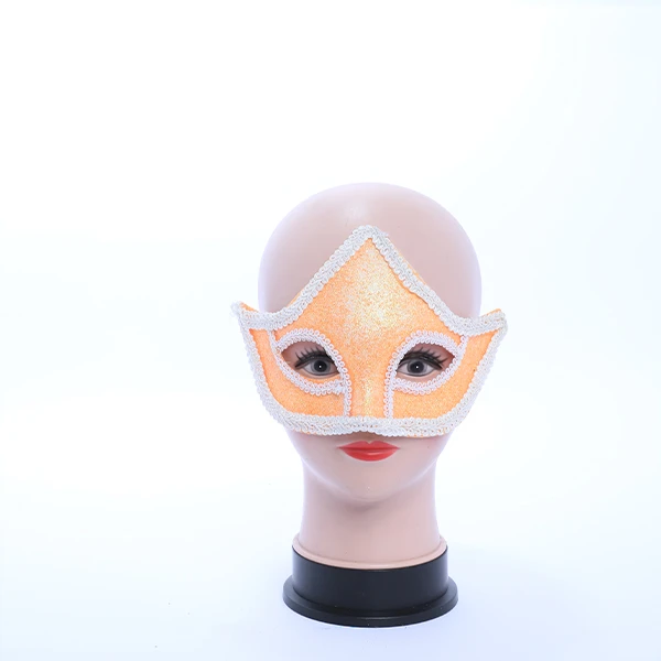 Shiny Orange V-Shape Mask