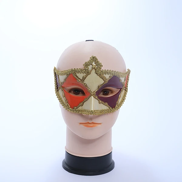 Orange&Purple Carnival Jester Masquerade Mask