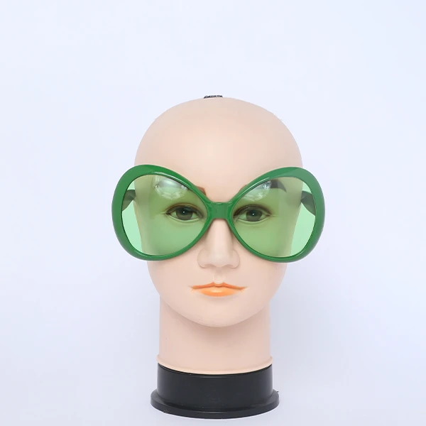 Big Novelty Plastic Green Sunglasses - Green Round Shape PC