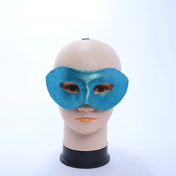 Shiny Turquoise Leather Mask