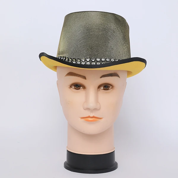 Shiny Silver and Yellow Hat with Strasse Bond