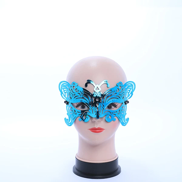 Shiny Blue Butterfly Shaped Mask