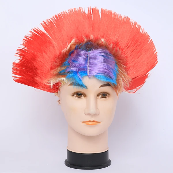 Funky Spiky Colorful Orange Hair wig