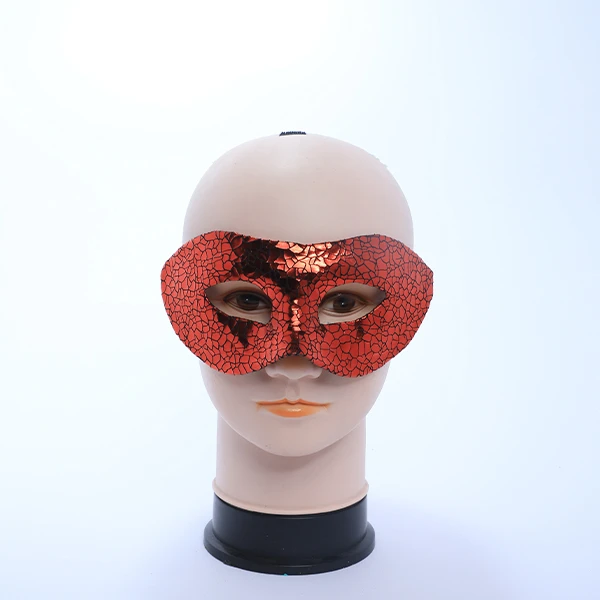 Shiny Red Designed in Black Mask