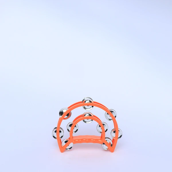 Tambourine Orange- made of high quality Hard Plastic