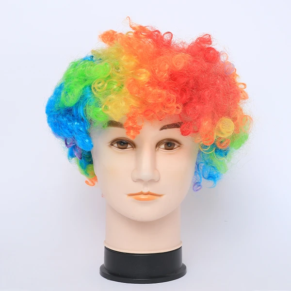 Clown Party Short Curly Wig