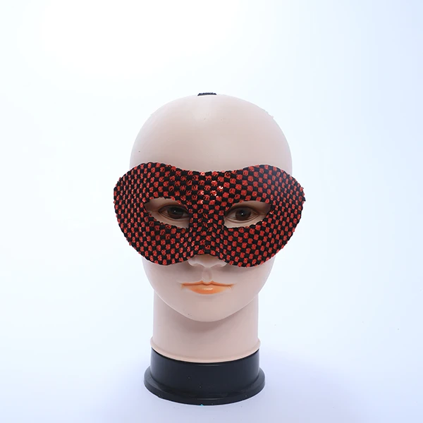 Black&Red Velvet Pailette Style Mask