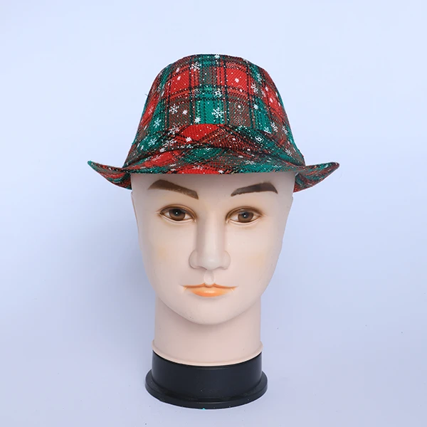 Green&Red Fabric Christmas Style Hat