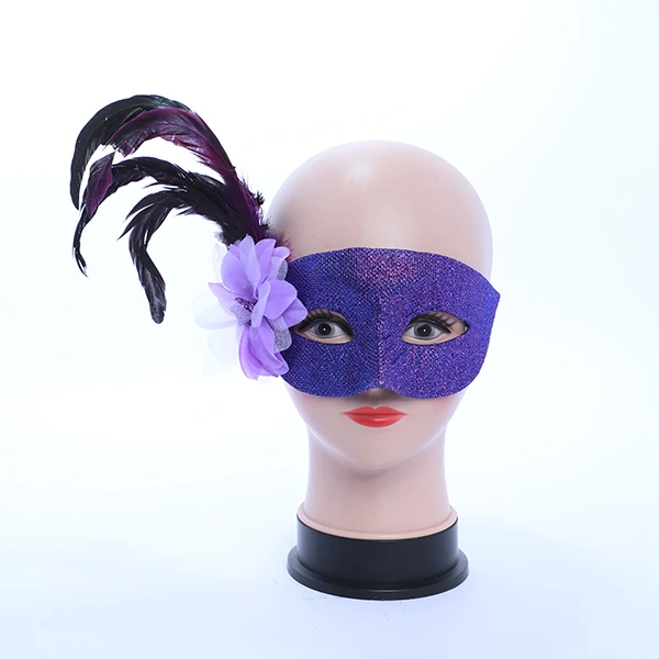 Light Shiny Purple Mask with Side Feather