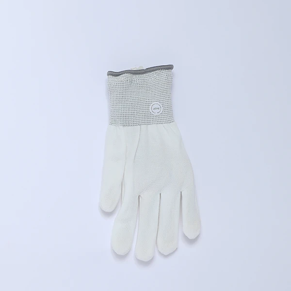 Led Short Textile Full Finger Party Gear Gloves - White Color