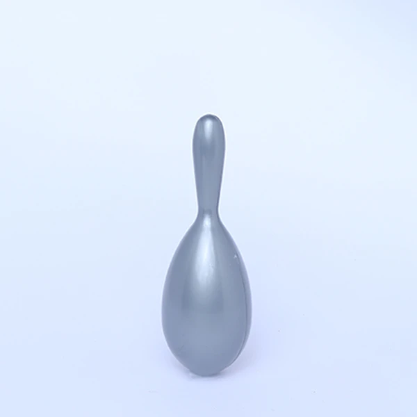 Maracas Big Size Matte Silver - Made of High Quality Hard Plastic