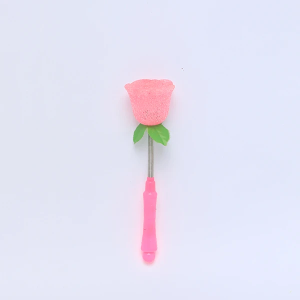 Led Pink Flower Small Hand Stick